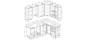 Кухонный гарнитур Старое Дерево 2200*1600 h950 (Стол. 38мм) в Надыме - nadym.ok-mebel.com | фото 2