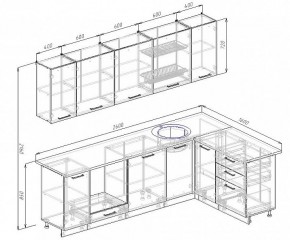 Кухонный гарнитур угловой Бланка 2600х1600 (Стол. 38мм) в Надыме - nadym.ok-mebel.com | фото 2