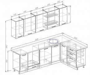 Кухонный гарнитур угловой Изумруд 2600х1600 (Стол. 26мм) в Надыме - nadym.ok-mebel.com | фото 2