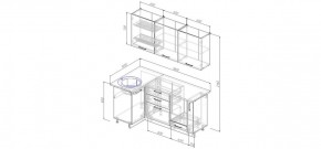 Кухонный гарнитур угловой Пайн 1000х1800 (Стол. 26мм) в Надыме - nadym.ok-mebel.com | фото 2