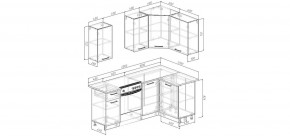 Кухонный гарнитур угловой Санторини 2000*1200 (Стол. 26мм) в Надыме - nadym.ok-mebel.com | фото 2
