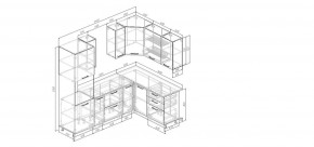 Кухонный гарнитур угловой Санторини 2400*1600 (Стол. 38мм) в Надыме - nadym.ok-mebel.com | фото 2