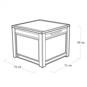 Квадратный сундук Cube Rattan 208 л в Надыме - nadym.ok-mebel.com | фото 4