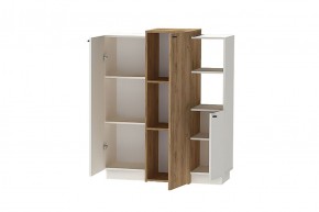 Квадро К-3 Комод 3дв (ЛДСП миндаль-дуб крафт золотой) в Надыме - nadym.ok-mebel.com | фото 2