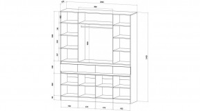 ЛЕНОРА Спальный гарнитур (модульный) графит в Надыме - nadym.ok-mebel.com | фото 9