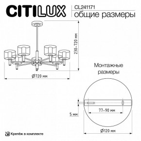 Люстра на штанге Citilux ELAN CL241171 в Надыме - nadym.ok-mebel.com | фото 12