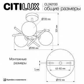 Люстра на штанге Citilux Ronny CL242133 в Надыме - nadym.ok-mebel.com | фото 7