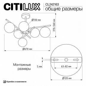 Люстра на штанге Citilux RONNY CL242163 в Надыме - nadym.ok-mebel.com | фото 12