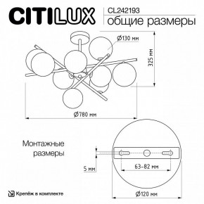 Люстра на штанге Citilux Ronny CL242193 в Надыме - nadym.ok-mebel.com | фото 8