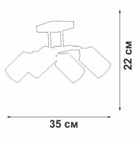 Люстра на штанге Vitaluce V2833 V2833-1/4PL в Надыме - nadym.ok-mebel.com | фото 4