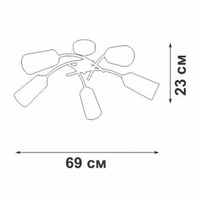 Люстра на штанге Vitaluce V2850 V2850-1/5PL в Надыме - nadym.ok-mebel.com | фото 5