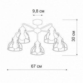 Люстра на штанге Vitaluce V3102 V3102-1/5PL в Надыме - nadym.ok-mebel.com | фото 2