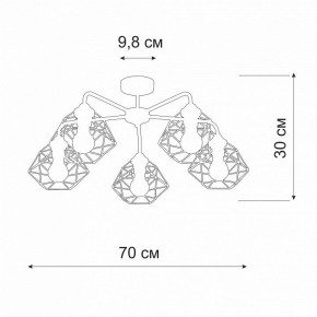 Люстра на штанге Vitaluce V4258 V4258-0/5PL в Надыме - nadym.ok-mebel.com | фото 2