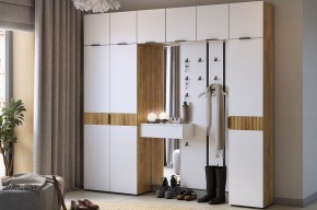 МЕБЕЛЬСОН К33 Прихожая (дуб крафт золотой/белое дерево) в Надыме - nadym.ok-mebel.com | фото