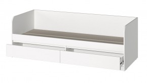 МС "Хилтон" Кровать 0,8 (Белый текстурный) в Надыме - nadym.ok-mebel.com | фото 2
