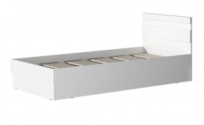 МС "Хилтон" Кровать 0,9 (Белый текстурный) в Надыме - nadym.ok-mebel.com | фото 2