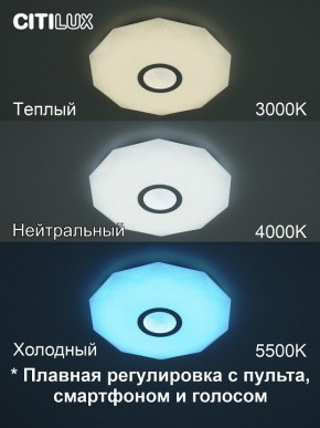 Накладной светильник Citilux Диамант Смарт CL713A30G в Надыме - nadym.ok-mebel.com | фото 4