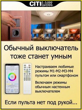 Накладной светильник Citilux Диамант Смарт CL713A30G в Надыме - nadym.ok-mebel.com | фото 6