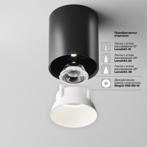 Накладной светильник Maytoni Alfa LED C064CL-12W4K-RD-B в Надыме - nadym.ok-mebel.com | фото 4