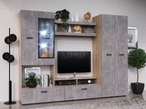 Нэнси New Пенал (ЛДСП) Бетон светлый/Сонома в Надыме - nadym.ok-mebel.com | фото 3