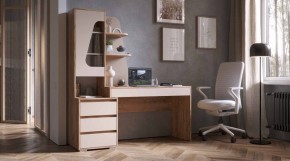 ПИФАГОР Стол компьютерный (дуб вотан/кашемир) в Надыме - nadym.ok-mebel.com | фото