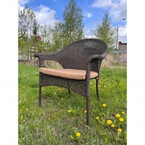 Плетеное кресло LV-140B-Brown с подушкой в комплекте в Надыме - nadym.ok-mebel.com | фото 1