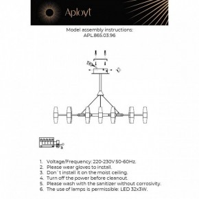 Подвесная люстра Aployt Bernadet APL.865.03.96 в Надыме - nadym.ok-mebel.com | фото 2