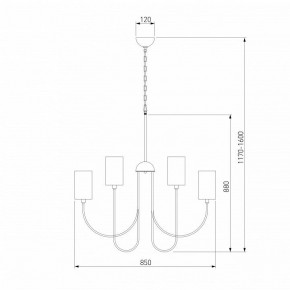Подвесная люстра Eurosvet Abbey 60164/10 никель Smart в Надыме - nadym.ok-mebel.com | фото 4