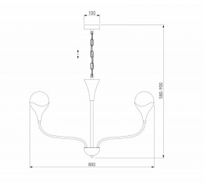 Подвесная люстра Eurosvet Calyx 60169/6 никель в Надыме - nadym.ok-mebel.com | фото 3