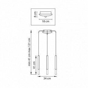 Подвесная люстра Lightstar Tubo L3T747133 в Надыме - nadym.ok-mebel.com | фото 3