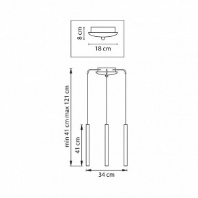 Подвесная люстра Lightstar Tubo L3T747247 в Надыме - nadym.ok-mebel.com | фото 3