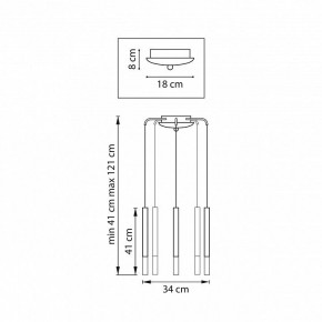 Подвесная люстра Lightstar Tubo L5T747133 в Надыме - nadym.ok-mebel.com | фото 3