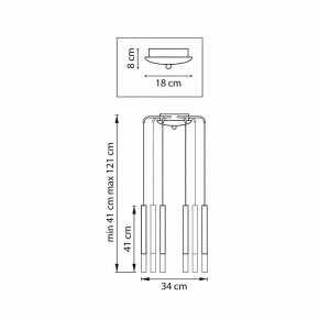 Подвесная люстра Lightstar Tubo L8T747147 в Надыме - nadym.ok-mebel.com | фото 2