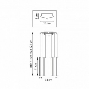 Подвесная люстра Lightstar Tubo L8T747243 в Надыме - nadym.ok-mebel.com | фото 3
