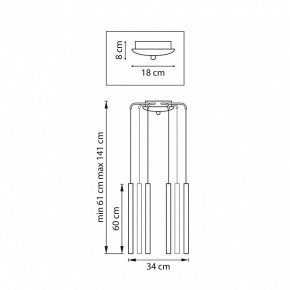 Подвесная люстра Lightstar Tubo L8T747337 в Надыме - nadym.ok-mebel.com | фото 3