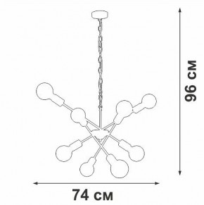 Подвесная люстра Vitaluce V4750 V4750-1/8 в Надыме - nadym.ok-mebel.com | фото 2