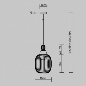 Подвесной светильник Maytoni Levitation MOD376PL-01G1 в Надыме - nadym.ok-mebel.com | фото 5