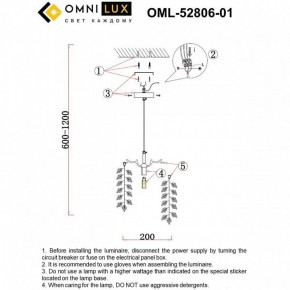 Подвесной светильник Omnilux Cavriglia OML-52806-01 в Надыме - nadym.ok-mebel.com | фото 9