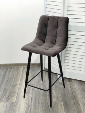 Полубарный стул CHILLI-QB графит #14, велюр / черный каркас (H=66cm) М-City в Надыме - nadym.ok-mebel.com | фото 2