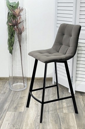 Полубарный стул CHILLI-QB SQUARE графит #14, велюр / черный каркас (H=66cm) М-City в Надыме - nadym.ok-mebel.com | фото 2