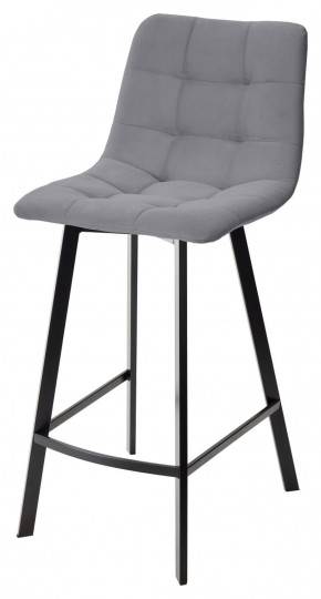 Полубарный стул CHILLI-QB SQUARE серый #27, велюр / черный каркас (H=66cm) М-City в Надыме - nadym.ok-mebel.com | фото 1