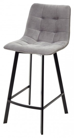 Полубарный стул CHILLI-QB SQUARE светло-серый #26, велюр / черный каркас (H=66cm) М-City в Надыме - nadym.ok-mebel.com | фото 1