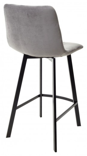 Полубарный стул CHILLI-QB SQUARE светло-серый #26, велюр / черный каркас (H=66cm) М-City в Надыме - nadym.ok-mebel.com | фото 4