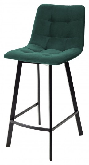 Полубарный стул CHILLI-QB SQUARE зеленый #19, велюр / черный каркас (H=66cm) М-City в Надыме - nadym.ok-mebel.com | фото 1