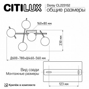 Потолочная люстра Citilux Dorsy CL223152 в Надыме - nadym.ok-mebel.com | фото 10