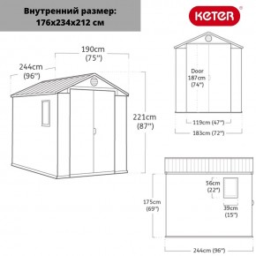 Сарай Дарвин 6х8 (Darwin 6х8) в Надыме - nadym.ok-mebel.com | фото 3