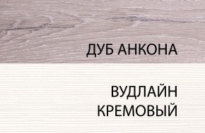 Шкаф 1D, OLIVIA, цвет вудлайн крем/дуб анкона в Надыме - nadym.ok-mebel.com | фото 3