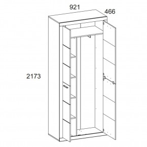 Шкаф 2D OSKAR , цвет дуб Санремо в Надыме - nadym.ok-mebel.com | фото 4