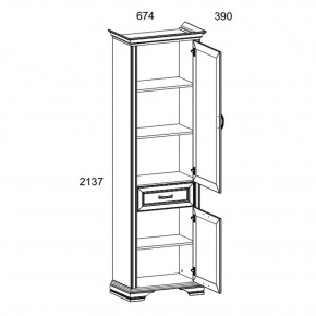 Шкаф 2D1S, MONAKO, цвет Сосна винтаж/дуб анкона в Надыме - nadym.ok-mebel.com | фото 3