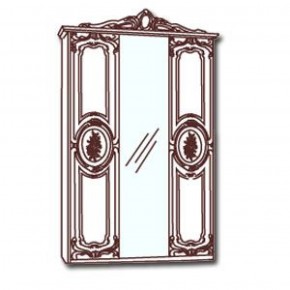 Шкаф 3-х дверный с зеркалами (01.143) Роза (могано) в Надыме - nadym.ok-mebel.com | фото